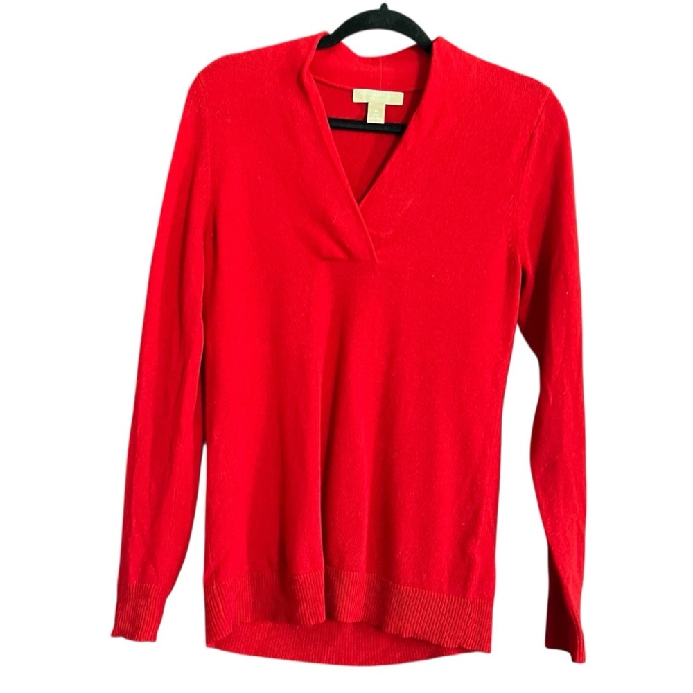 Banana Republic Women’s Wool Cashmere Sweater Red V Neck size M